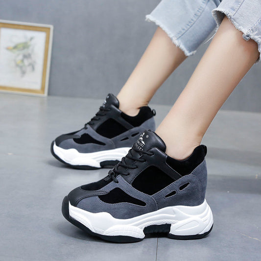 Woman Fashion Sneakers Platform Chunky Casual Shoes  New Designers Basket Female Vulcanized Shoes Women High Heels