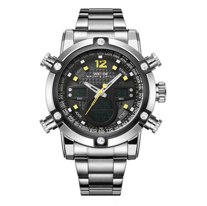 Display sports waterproof steel band watch