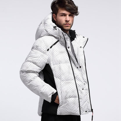 Down Jacket Thick Hooded Warm Ski Jacket Winter Coat