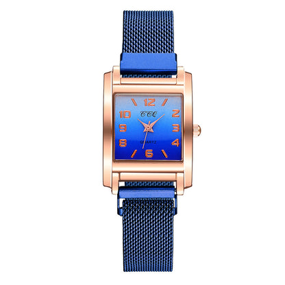 Magnetic buckle casual quartz female watch