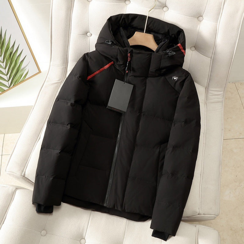 Down Jacket Thick Hooded Warm Ski Jacket Winter Coat