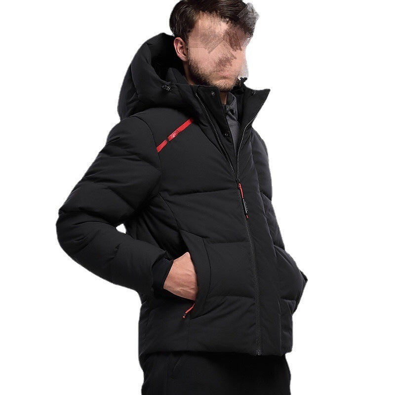 Down Jacket Thick Hooded Warm Ski Jacket Winter Coat