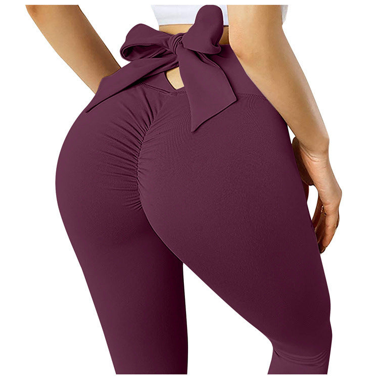 Bow Knot Fitness Sports Training Running Tight Yoga Leggings