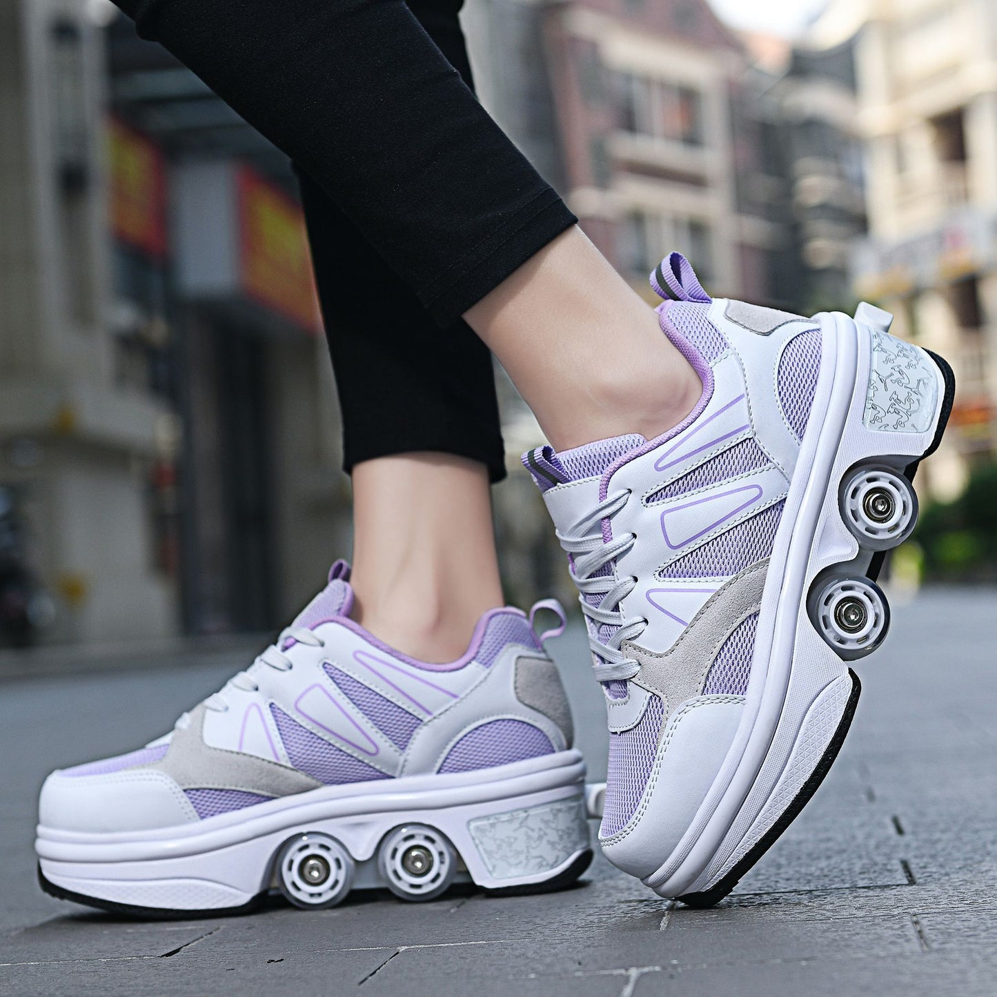 Four Wheel Rampage Shoes Seven Color Atmosphere Breathing Light