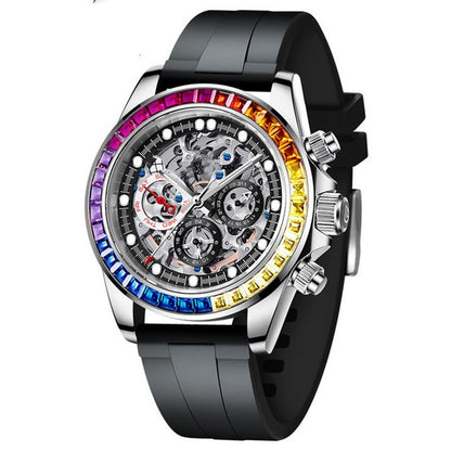 Dial Design Transparent Men's Mechanical Watch