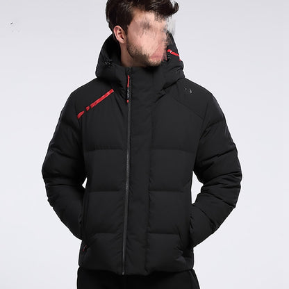 Down Jacket Thick Hooded Warm Ski Jacket Winter Coat