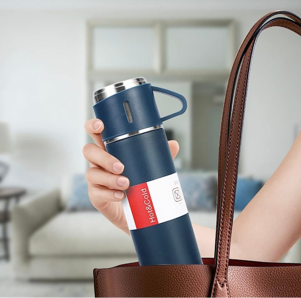 Home vacuum flask set hot 🔥 and cold water 💦 Thermos bottle 12.hr working cold 🥶 and hot 🔥 bottle - Image 6