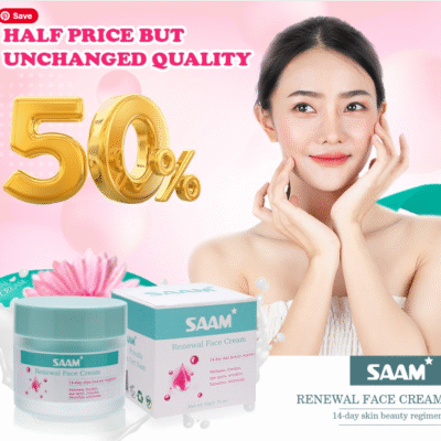 SAAM Renewal Face Cream | Melasma, Freckles, Age Spots & Dark Spots | With Alpha Arbutin and Kojic Acid | 50g